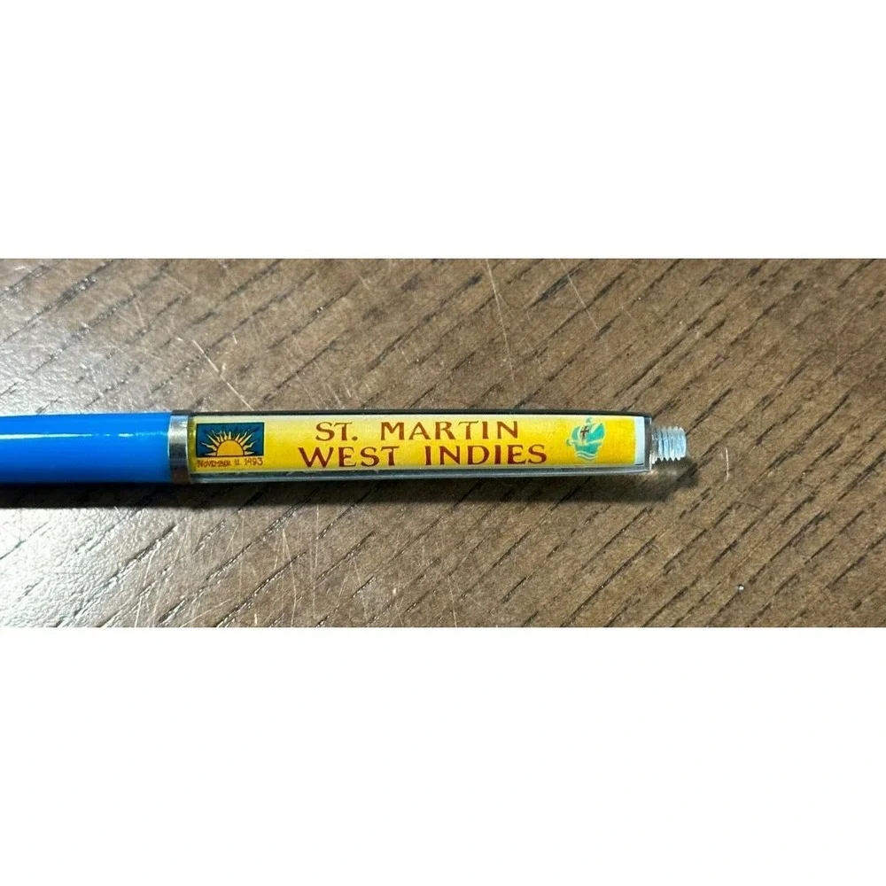 St. Martin West Indies Pirate Ship Vintage Floaty Pen Travel Souvenir Pen